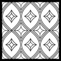 a black and white drawing of a geometric pattern vector