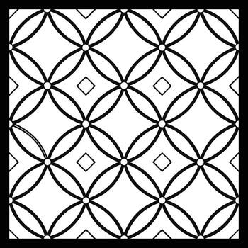 Black and white ornamental seamless pattern with floral elements. illustration vector