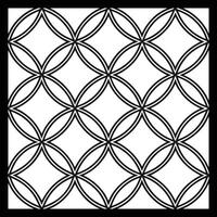 a black and white drawing of a circular pattern. vector