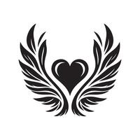 Elegant Feathered Wings Silhouette Vectors for Branding