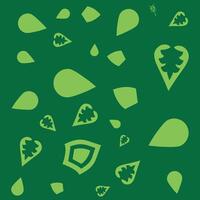 Green Abstract Leaf Pattern Design vector