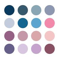 Trendy Serene Color Palette Set vector