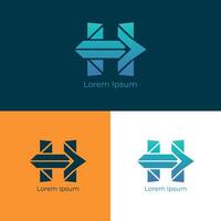 Abstract Modern H Arrow Logo vector