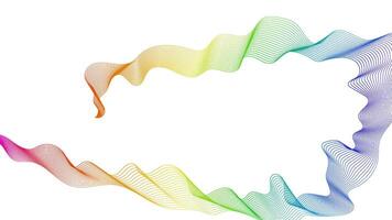 Abstract backdrop with colorful wave gradient lines on white background. Modern technology background, wave vector