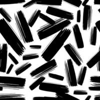 Seamless pattern with dark hand drawn scribble smear on white background. Abstract grunge texture vector