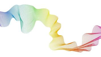 Abstract backdrop with colorful wave gradient lines on white background. illustration vector