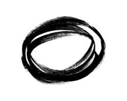Circle drawn with a black marker. Doodle style scribble circle. Black hand drawn design elements. illustration vector