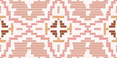 Pixel Geometric Patterns Drawingfolk Embroidery, Aztec Geometric Ornament Print. Design for Carpet, Wallpaper, Clothing, Wrapping, Fabric vector