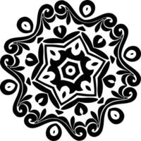 Decorative Flower Mandala Art Circular Pattern in the Form of a Mandala Decorative Ornament in Ethnic Oriental Style. vector
