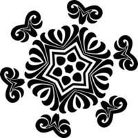 Decorative Flower Ornament Art Circular Pattern in the Form of a Mandala Decorative Ornament in Ethnic Oriental Style. vector
