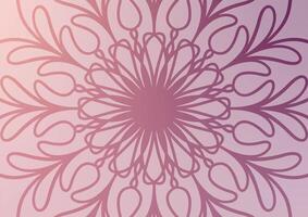 Gradient mandala line pattern art background vector