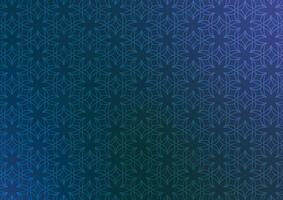 Blue flower pattern gradient art background vector
