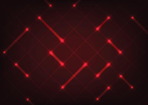 Square dark red tech light line pattern background