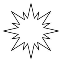 Star Bethlehem Christmas contour outline line icon black color illustration image thin vector