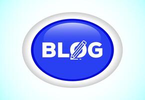 Blog icon design, Content writing icon, Button design vector