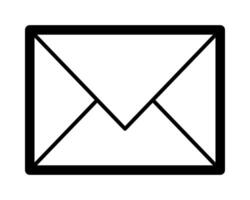 Bold, minimalist envelope icon. Perfect for website design, app interfaces, or any project needing a clean, modern communication symbol. Instantly recognizable and highly versatile. vector