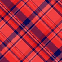 Stripped pattern texture, christmas tartan textile check. Square fabric background plaid seamless in red and blue colors. vector