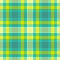 Vibrant seamless plaid pattern in springlike shades of yellow and teal. Ideal for textile design, website backgrounds, or any project needing a cheerful, fresh aesthetic. vector