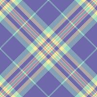 Part texture check plaid, hounds tooth tartan background fabric. Xmas pattern seamless textile in indigo and mint colors. vector