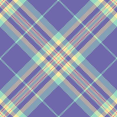 Part texture check plaid, hounds tooth tartan background fabric. Xmas pattern seamless textile in indigo and mint colors.