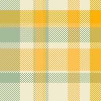 Graceful plaid check, multi textile texture background. Motif seamless fabric pattern tartan in light and amber colors. vector