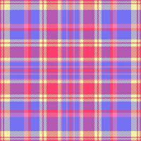 Gingham plaid background fabric, canadian pattern seamless tartan. Apartment textile texture check in indigo and red colors. vector