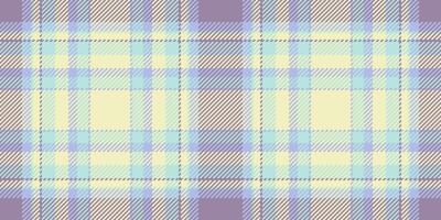 Present tartan fabric seamless, 1960s plaid check background. Decorative pattern texture textile in light and pastel colors. vector