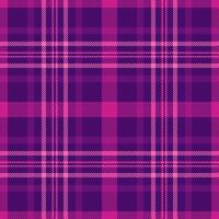 Vibrant purple and pink plaid pattern. Perfect for fashion, textile, or web design projects needing a bold, stylish texture. Seamless repeat design offers endless possibilities. vector