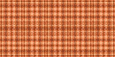 Elegant autumnal plaid pattern in warm orange and brown hues. Perfect for textile design, fallthemed projects, or website backgrounds. Seamless repeat creates versatile design options. vector