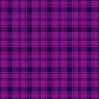 Rag fabric pattern texture, menu plaid check . Antique tartan textile background seamless in magenta and dark colors. vector