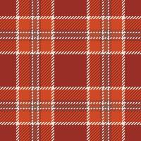 Gentle fabric seamless plaid, lady texture pattern. Content textile check background tartan in red and white colors. vector
