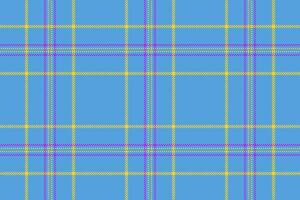 Many plaid textile, vibrant pattern texture check. Sky fabric tartan seamless background in cyan and yellow colors. vector