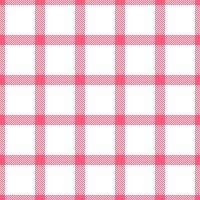 Christmas card tartan textile fabric, panel seamless check. Picnic pattern texture background plaid in red and white colors. vector