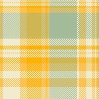 Quality textile fabric texture, december plaid tartan. Buffalo check seamless background pattern in light and amber colors. vector
