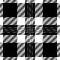 Genuine tartan seamless, hounds pattern check background. Blank texture textile fabric plaid in white and black colors. vector