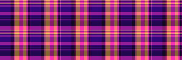 Rosa textile fabric background, costume plaid pattern . Material seamless texture check tartan in pink and violet colors. vector