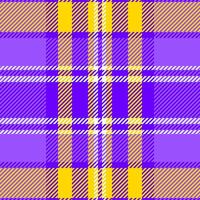 Choose check plaid, selection pattern tartan background. Fold seamless fabric textile texture in bright and violet colors. vector