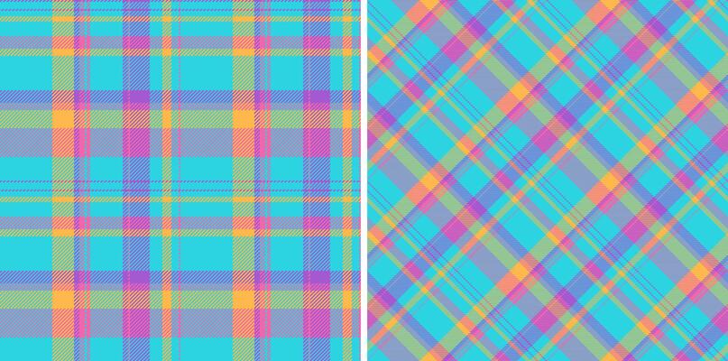 Textile tartan check of seamless plaid pattern with a fabric background texture . Set in summer colors. Picture frame ideas.