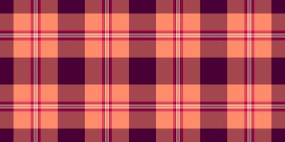 Vibrant coral and deep maroon plaid pattern. Perfect for textile designs, website backgrounds, or autumnal themed projects. Seamless repeat texture offers versatile design possibilities. vector