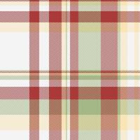 Doodle pattern tartan fabric, finish seamless check plaid. Tattersall background texture textile in white and red colors. vector