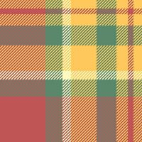 African pattern fabric background, sketch textile seamless plaid. Merry texture tartan check in red and amber colors. vector