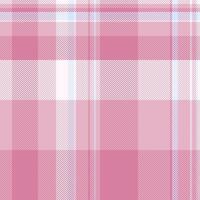 Continuity fabric seamless check, irish texture plaid pattern. Unique background textile tartan in light and pink colors. vector