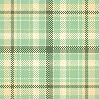 Elegant pastel green and beige plaid pattern. Seamless texture ideal for textile design, website backgrounds, or fashion projects. Subtle, sophisticated style evokes calmness and serenity. vector