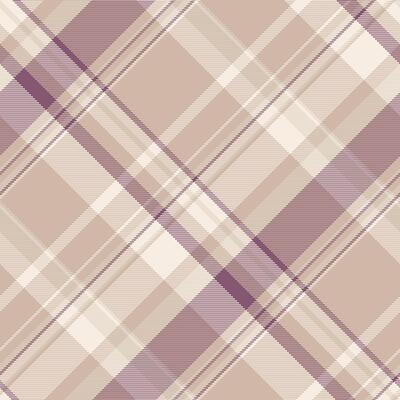 Reel check fabric texture, womens fashion pattern plaid. French tartan background textile seamless in light and linen colors.