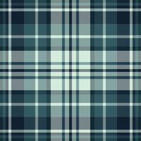 Awesome background texture pattern, classy plaid textile check. Motif tartan fabric seamless in dark and cyan colors. vector