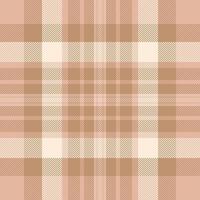 Checked plaid seamless , new york pattern fabric texture. Fuzzy textile background tartan check in light and orange colors. vector