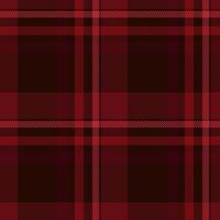 Intense textile plaid pattern, empty check fabric seamless. Dimensional texture tartan background in black and royal maroon colors. vector