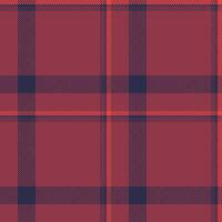 Linear texture background fabric, canvas seamless tartan textile. Towel check pattern plaid in red and dark colors. vector