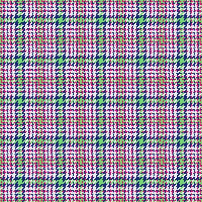 Vibrant diagonal houndstooth pattern in bold colors. Perfect for textile design, fashion, website backgrounds, and modern graphic projects. High-resolution image ideal for seamless repeats.
