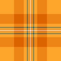 Layered texture check fabric, network textile background seamless. Irish tartan plaid pattern in orange and bright colors. vector